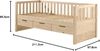 Kojen Bett Fritz mit Sprossenumrandung, 3 Schubladen u. Rolllattenrost, Liegefläche 90x200, Ausf. Milky White lackiert Bild 3