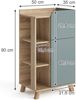 Unterschrank Karen Sonoma/Blau 50 x 90 cm mit Tür und Schublade Vicco Bild 3
