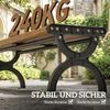 Outsunny Gartenbank Outdoor Sitzbank mit Lamelldesign, Holzoptik (Balkonbank, 1-St, Parkbank), für Garten Park 124x39x39cm Braun Bild 5