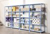 SimonRack Schwerlastregal, Lagerregal, 180 x 90 x 40 cm, Metallregal, Kellerregal, Biegestelle 180 kg, 5 Fachböden, Blau/Weiss - Simonclick Bild 2
