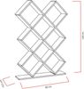 Modern White Bookshelf, 90 x 129 x 19.5 cm | 100% Melamine Coated Particle Board, 18 mm Thick | Wall-Mountable, Scandinavian Design, Ideal for Home & School Bild 2