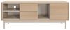 Selsey Tv Schrank - Modernes Tv Board Für Wohnzimmer, 138 cm, Lindberg-Eiche & Kaschmir, Stauraum Mit Schrank, 2 Schubladen, 3 Fächer, Hochwertiges Laminat, Metallfüße, Für Tv Bis 55 Zoll Bild 2
