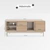 Selsey Tv Schrank - Modernes Tv Board Für Wohnzimmer, 138 cm, Lindberg-Eiche & Kaschmir, Stauraum Mit Schrank, 2 Schubladen, 3 Fächer, Hochwertiges Laminat, Metallfüße, Für Tv Bis 55 Zoll Bild 5
