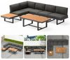 Mucola Gartenlounge-Set Ecklounge mit Liegefunktion Aluminium Essgruppe wetterfest Grau, (wetterfest, resistent gegen Regen, Salzwasser und intensive Sonneneinstrahlung, Kissen inkl. Reißverschluss, daher abnehm- und waschbar), inkl. praktischem seitli... Bild 2