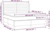 vidaXL Boxspringbett mit Matratze Blau 160x200 cm Stoff 3131527 Bild 3
