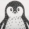 Kinderteppich Baumwolle weiß schwarz 60 x 90 cm Pinguin-Muster HAJDARABAD Bild 5