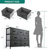 YITAHOME Kommode, Schrank, Aufbewahrungsschrank, 7 Schubladen aus Stoff mit Griffen, Aufbewahrungskommode, schwarz grau Bild 3