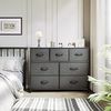 YITAHOME Kommode, Schrank, Aufbewahrungsschrank, 7 Schubladen aus Stoff mit Griffen, Aufbewahrungskommode, schwarz grau Bild 2
