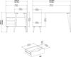 Dmora - Schreibtisch Clarisse, Mehrzweckschreibtisch, Bürotisch für PC, Eckschreibtisch, 145x81 h76 cm, Weiß und Eiche Bild 2