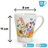 matches21 HOME & HOBBY Tasse Kaffeetassen 2er Set Ostern Frühling Osterhase Blumen, 2-tlg, Porzellan, Tee, Kaffee-Becher, klassisch, weiss bunt, 350 ml Bild 2