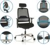 hjh OFFICE Profi Bürostuhl TERARO AX Ergonomischer Drehstuhl mit höhenverstellbarer Rückenlehne und Kopfstütze, Stoff/Netz Schwarz, 608995 Bild 5