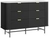 Kommode Olvehok 120x40x81 cm Schwarz/Marmoroptik, weiß [en. casa] Bild 3