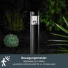MeLiTec Solar Gartenleuchte rund/ eckig mit Bewegungsmelder, Edelstahl silber / anthrazit : Rund : Anthrazit Bild 3