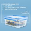 emsa Frischhaltedose CLIP & CLOSE 11 cm hoch 3,7 l transparent, blau Bild 5
