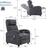 HomeGuru Massagesessel Relaxsessel,Fernsehsessel,Ruhesessel,Liegefunktion,Vibration,Heizung (1-St, Packung), mit Relaxfunktion Bild 2
