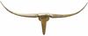 FineBuy Deko Geweih Bull M FB37859 Gold 100 cm Aluminium Design Hörner, Wanddekoration Stierkopf Horn Modern, Wandskulptur Geweih-Jagdtrophäe Metall, Longhorn Wandschmuck Groß Bild 2