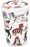 Becher Shetland, "Barking Mad" mit Deckel und Edelstahlfilter Bild 3