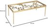 SAFAVIEH Glam Accent Table with Iron Legs, in Gold and Clear, 61 X 122 X 45.21 Bild 3