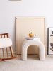 Atelier Del Sofa Elegant Pouffe in White, Velvet Corduroy, 51 x 45 x 46 cm | 100% Polyester, Beech Tree Frame | Stylish & Functional for Modern Living Spaces Bild 4