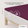 Schlafgut 'PURE TOPPER' Spannbettlaken, für Topper bis 10 cm Höhe, Purple Deep, S 90x190cm - 100x220cm, 100% Bio-Baumwolle Bild 2