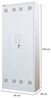 PROREGAL® Mehrzweckschrank Flügeltürenschrank RHINO abschließbar 170x70x30cm Kleiderstange Weiß Bild 2