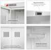 PROREGAL® Mehrzweckschrank Flügeltürenschrank RHINO abschließbar 170x70x30cm Kleiderstange Weiß Bild 4