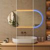 Badezimmerspiegel Weiß 110 x 50 cm mit LED Beleuchtung Vicco Bild 5