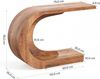 LITTLE TREE 43.3 Inches Farmhouse Console Table, 2-Tier C-Shaped Sofa Table Behind The Couch, Wooden Entryway Table Narrow Hallway Foyer Table for Living Room, Entrance, Brown Bild 3