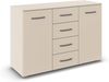 rauch Aditio Box, Kommode, 2-türig, 4 Schubladen, mit Softclose-Funktion, Farbe Beige, BxHxT 120x81x42cm