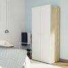 Muebles Pitarch | Schlafzimmerschrank 2 Türen, Weiß und Cambrian Eiche, 180 x 79 x 52 cm (Höhe x Breite x Tiefe), Modernes Beistellmöbel, Kollektion Tibet Bild 5