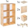 Astigarraga Kit Line Standregal Dinamic Regal-Set "Allrounder", Würfelregal, Vollholz, 8-tlg. Bild 4