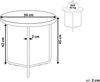 Kaffeetisch heller Holzfarbton / schwarz ⌀ 50 cm MELODY klein Bild 3