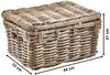 Kobolo Truhe Rattantruhe Kiste aus Rattan in kubu grey - klein (1 Stück, 1 St, mit Aufbewahrungsfach), Trucke mit Deckel Bild 3