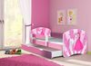 Kinderbett Jugendbett mit einer Schublade und Matratze Rausfallschutz Rosa 70x140 80x160 80x180 ACMA II (08 Princess, 70x140 cm + Bettkasten) Bild 2
