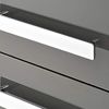 Badezimmer Hängeschrank FES-4005-66 in Hochglanz Lack Steingrau, mit Bogengriff Chrom - B/H/T: 30/70/17cm Bild 3