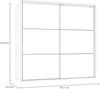 FORTE TRONDHEIM Schrank 230 240, Kleiderschrank mit Spiegel LED Beleuchtung Schwebetürenschrank groß Schlafzimmer Holzdekor: Artisan Eiche/Schwarz Eiche, 231 cm breit x 216 cm hoch x 64 cm tief Bild 2