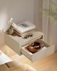 Vasagle 2er-Set Nachttisch mit Schublade, Leuchte mit 3 Farben, Holz, 35 x 40 x 18 cm, Naturbeige Bild 2