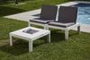 Dmora - Outdoor-Lounge-Set Cervia, Gartenkomposition mit 2 Sitzen mit Rückenlehne und 1 Multifunktionsmodul, Lounge mit Kissen, 100 % Made in Italy, Weiß Bild 5