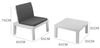 Dmora - Outdoor-Lounge-Set Cervia, Gartenkomposition mit 2 Sitzen mit Rückenlehne und 1 Multifunktionsmodul, Lounge mit Kissen, 100 % Made in Italy, Weiß Bild 3