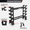 GORILLA SPORTS Kurzhantelständer Hantelablage, Dumbbell Rack, Kurzhantelständer, Kurzhantelablage, (8 Ablagen, 2 Ebenen, bis 300 kg, aus Stahl, Robust, Schwarz, 1-St) Bild 2