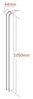 Vente-unique - TOLLESON Innenglaswand Metall Weiß - B 2,2 cm x H 105 cm x L 4,4 cm Bild 3