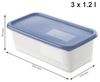 Rotho Gefrierdosen-Set Domino 3 x 1,2 L blau Frischhaltedose Kühlschrankdose Vorratsdose Bild 2