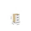rauch Aditio Box, Nachttisch, 3 Schubladen, mit Softclose-Funktion, Farbe Weiß/Eiche Artisan, BxHxT 40x61x42cm Bild 3