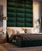 Muralo Samt Wandkissen Stoff Polsterpaneel Schlafzimmer Wohnzimmer Bett Wandpolster Bettkopfteil Lendekissen Modern Luxus Gepolstert Polster Paneel (Flaschengrün, 60x40 cm) Bild 2