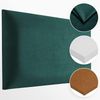 Muralo Samt Wandkissen Stoff Polsterpaneel Schlafzimmer Wohnzimmer Bett Wandpolster Bettkopfteil Lendekissen Modern Luxus Gepolstert Polster Paneel (Flaschengrün, 60x40 cm) Bild 4