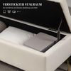 HOMCOM Sitzbank mit Gold-Ton Beine, Samtoptik, 120 x 44 x 44,5 cm (Polsterbank, 1-St, Bettbank), für Wohnzimmer, Beige Bild 5