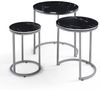Satztisch Bornholm im 3er Set Marmor, schwarz [en. casa] Bild 3