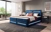 Boxspringbett Lara mit Stauraum und LED (Samt) 140x200 Blau H3 Bild 2