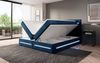 Boxspringbett Lara mit Stauraum und LED (Samt) 140x200 Blau H3 Bild 4