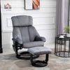 HOMCOM Massagesessel Fernsehsessel, Hocker, aus Kunstleder, Kann sitzen, um 360° drehen (Relaxliege, 2-St, Massagestuhl), für Wohnbereich, Grau Bild 2